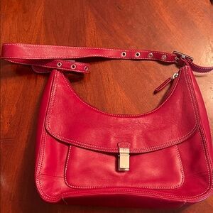 Etienne Aigner Red Leather Shoulder Bag